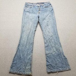 Vintage Lucky Brand Jeans Womens 6 Blue Denim Flared 31x32 Made‎ In USA